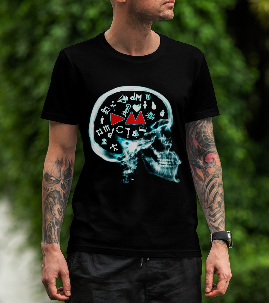 Depeche Mode Dm X-Ray Skull Symbols And Iconic Motif T-Shirt