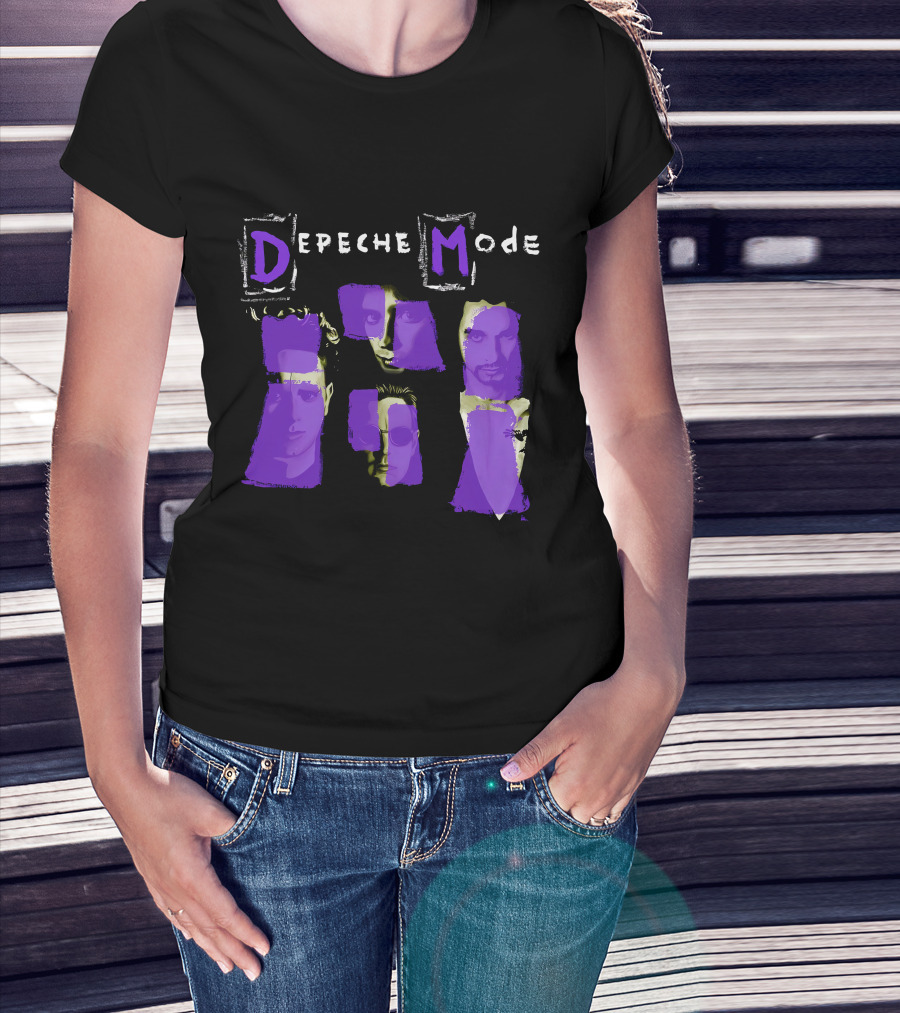 Depeche Mode Purple Faces Collage T-Shirt