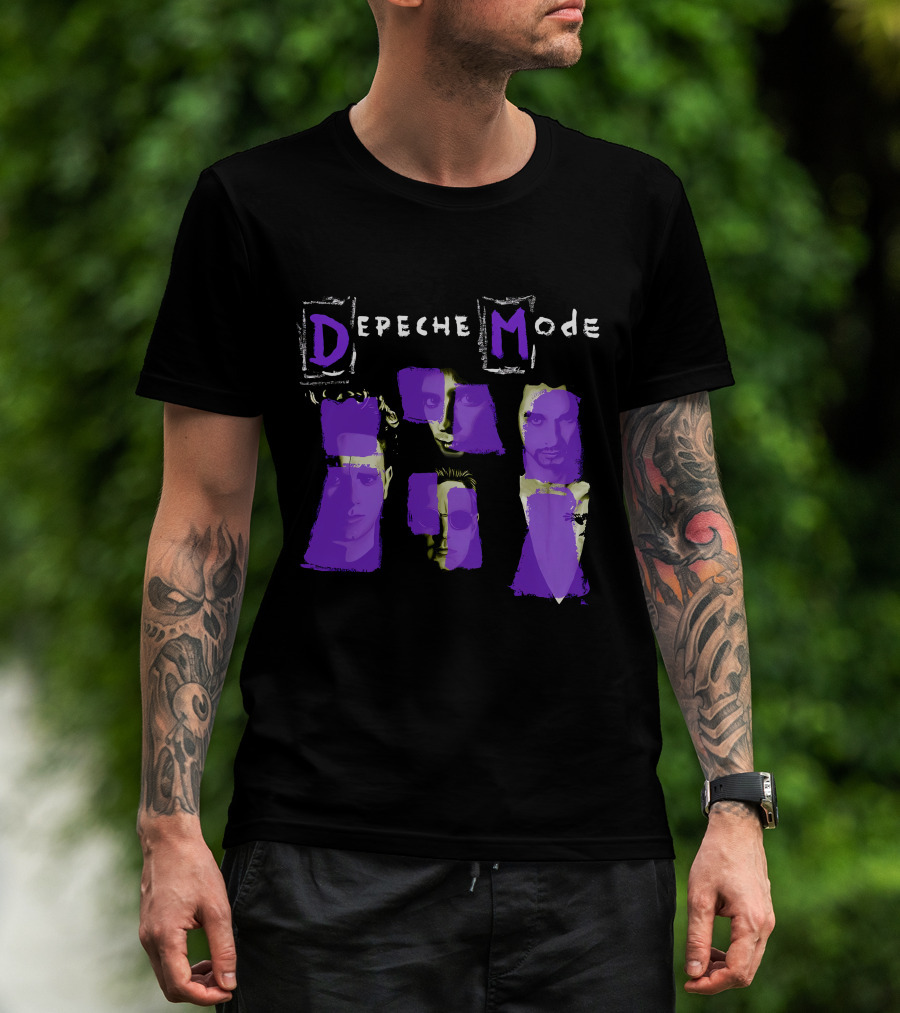 Depeche Mode Purple Faces Collage T-Shirt