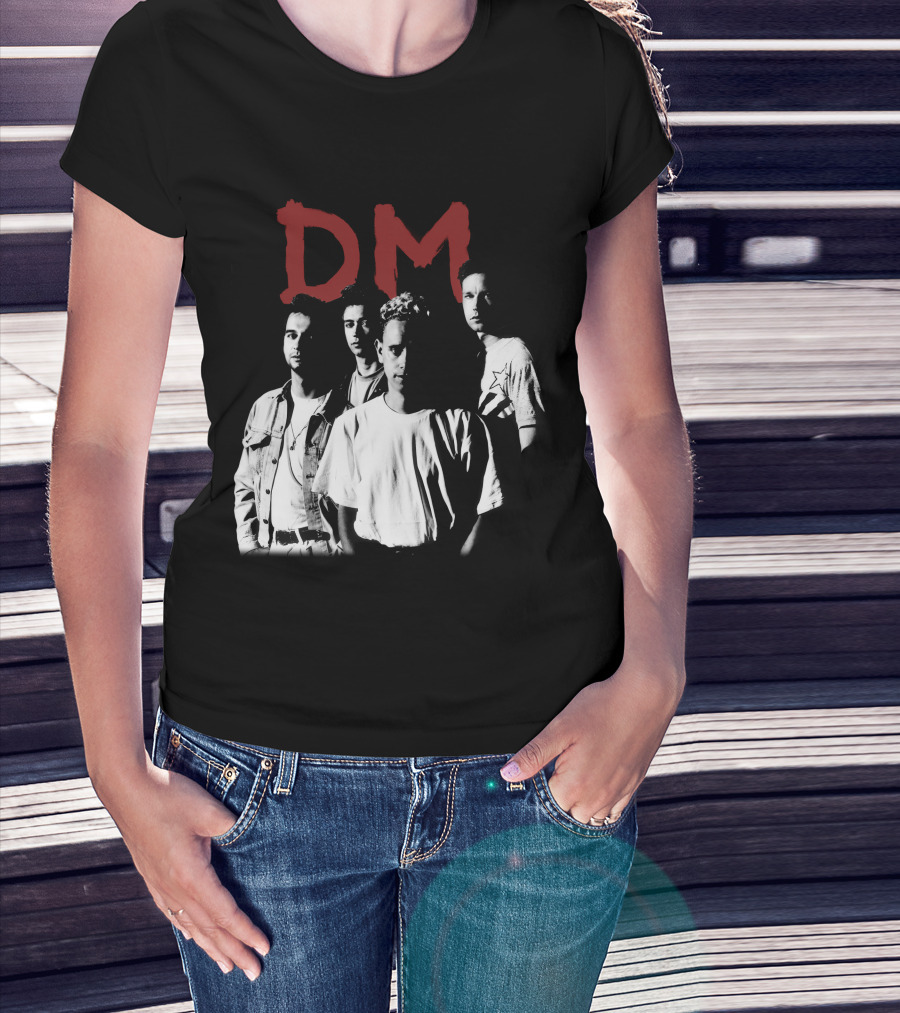 Dm Depeche Mode 11 Band Members Black And White T-Shirt