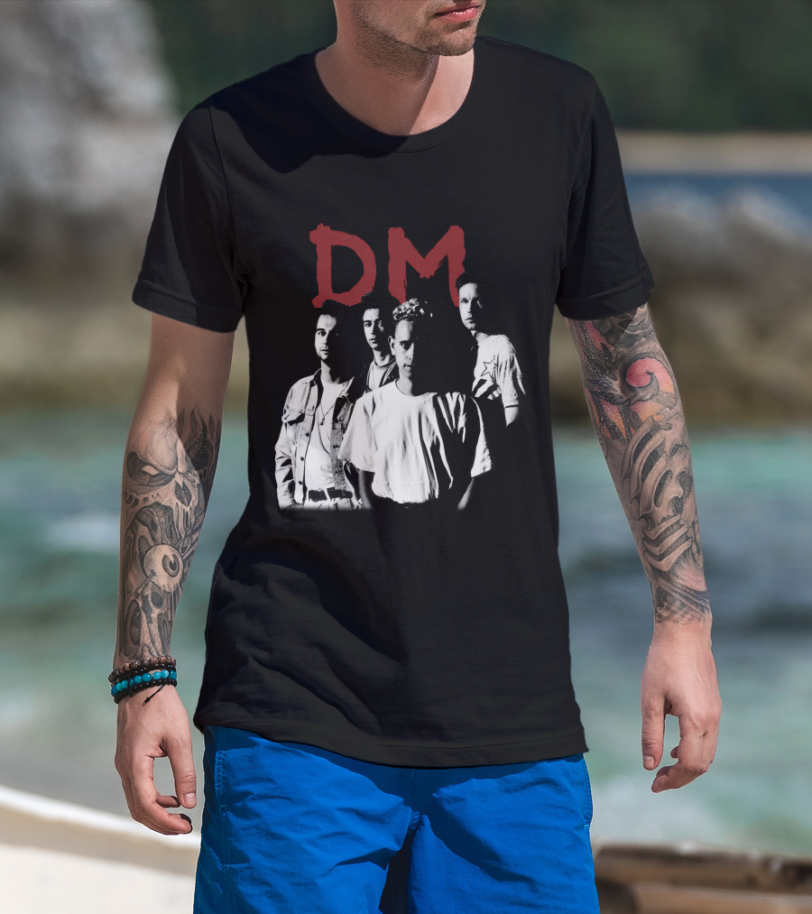 Dm Depeche Mode 11 Band Members Black And White T-Shirt