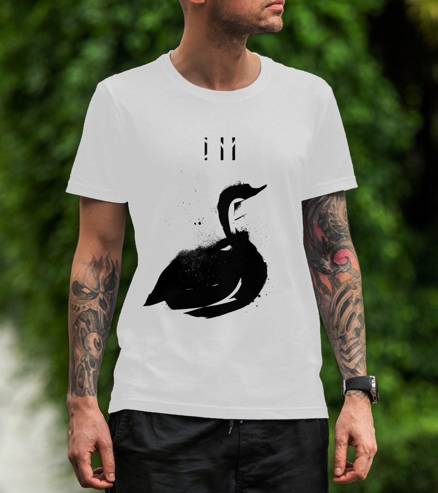 Depeche Mode 7 Abstract Black Swan Stencil Theme Vintage Style T-Shirt