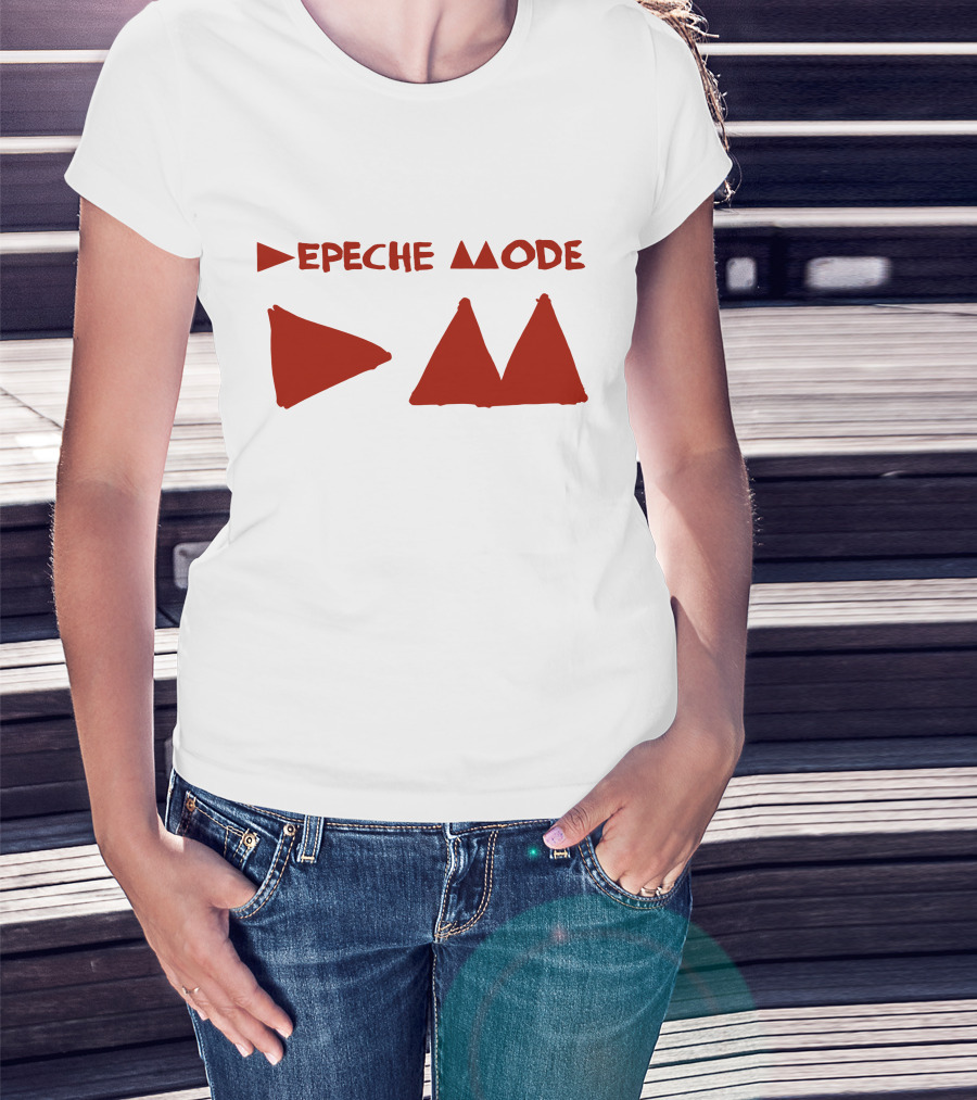 Depeche Mode Triangle Symbol Red Theme T-Shirt