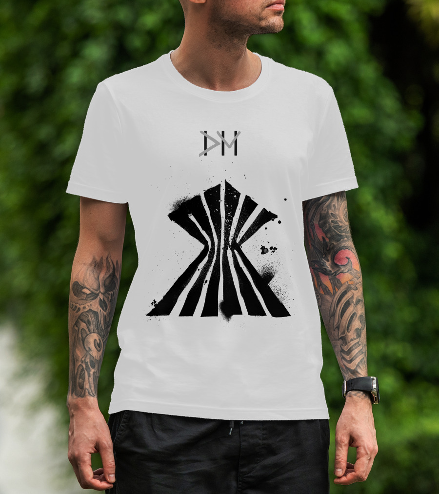 Dpm Org Dm Striped Abstract Symbol T-Shirt