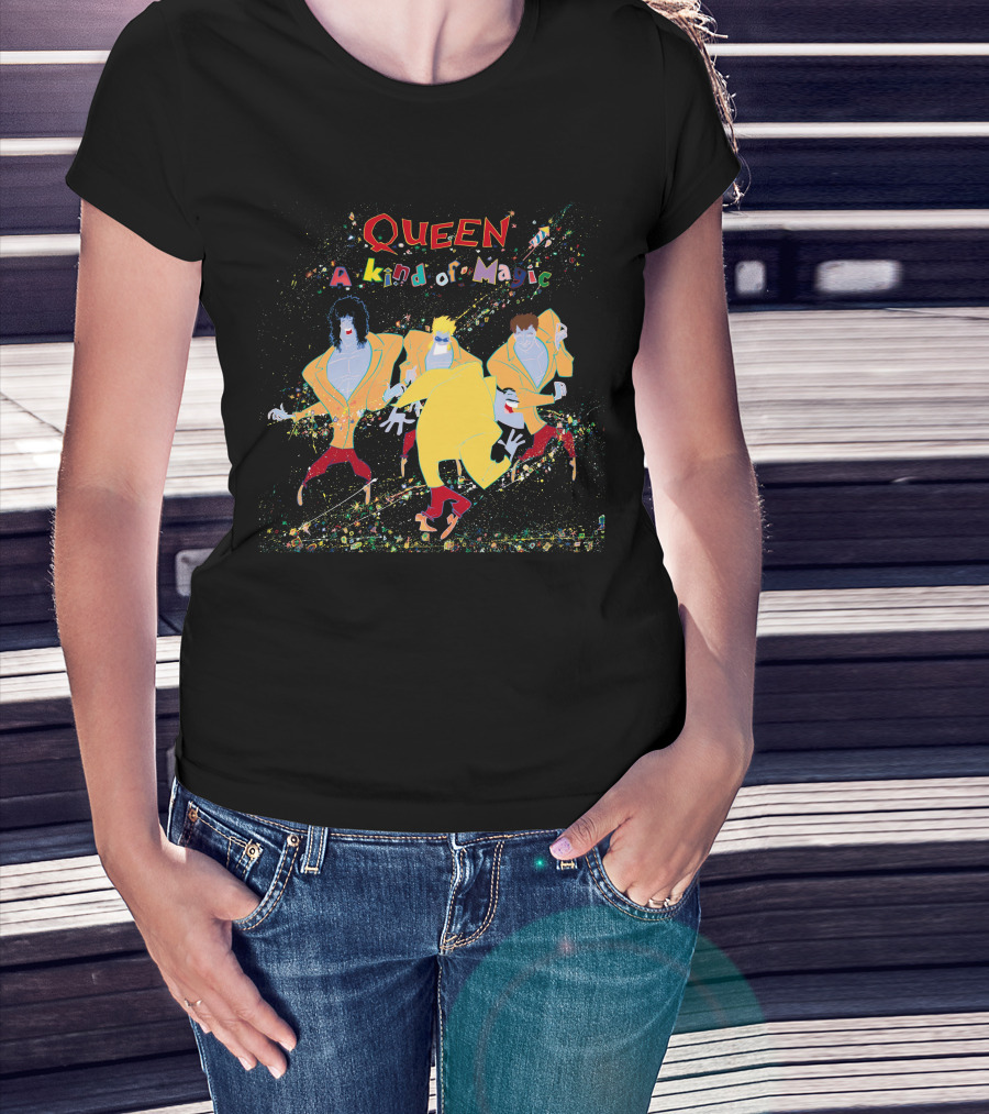 Queen A Kind Of Magic Album Art Characters T-Shirt