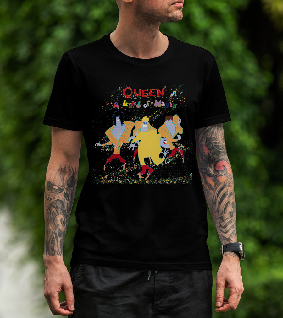 Queen A Kind Of Magic Album Art Characters T-Shirt