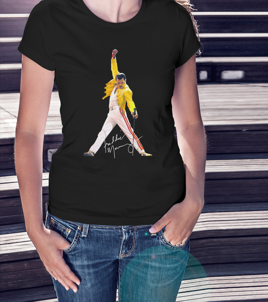 Freddie Mercury Iconic Pose Signature T-Shirt