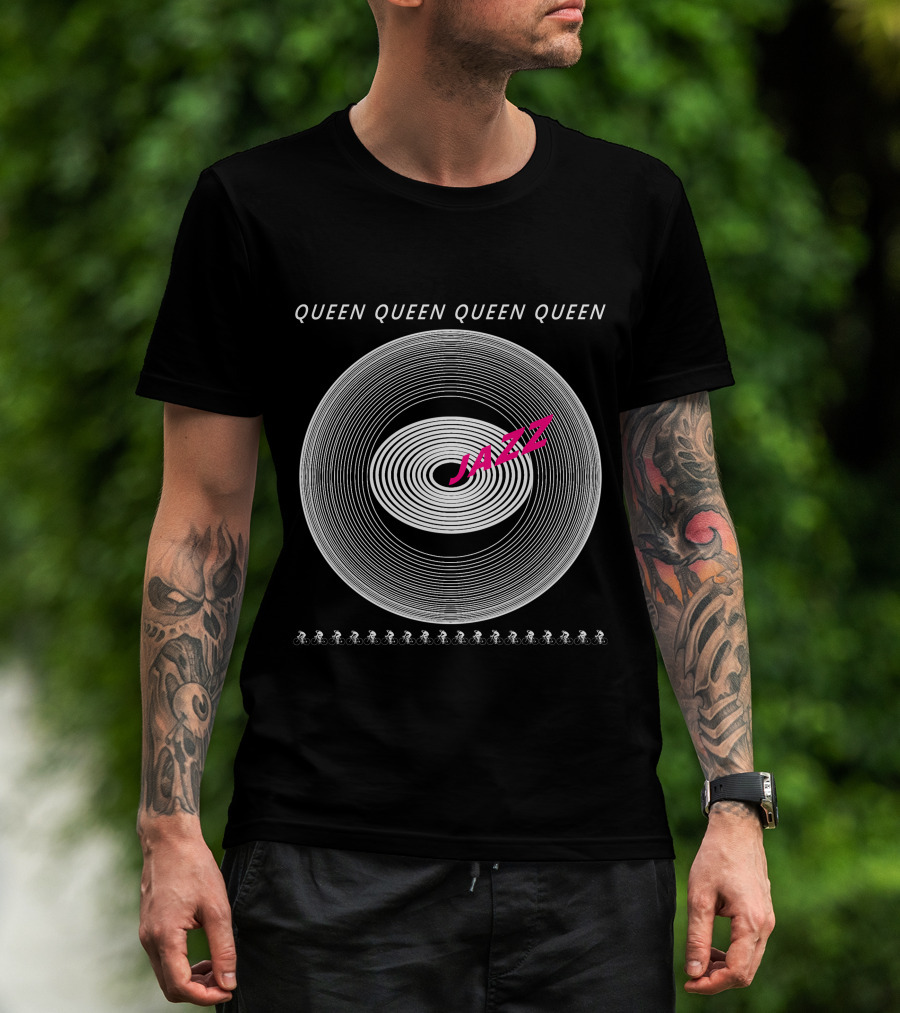 Queen Queen Queen Queen Jazz Cycles Vintage Spiral T-Shirt