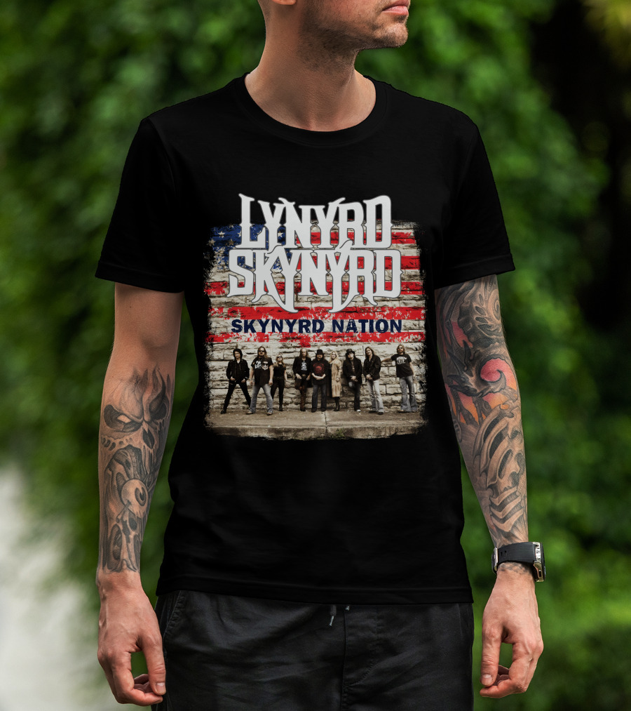 Lynyrd Skynyrd Skynyrd Nation American Flag Band Members T-Shirt