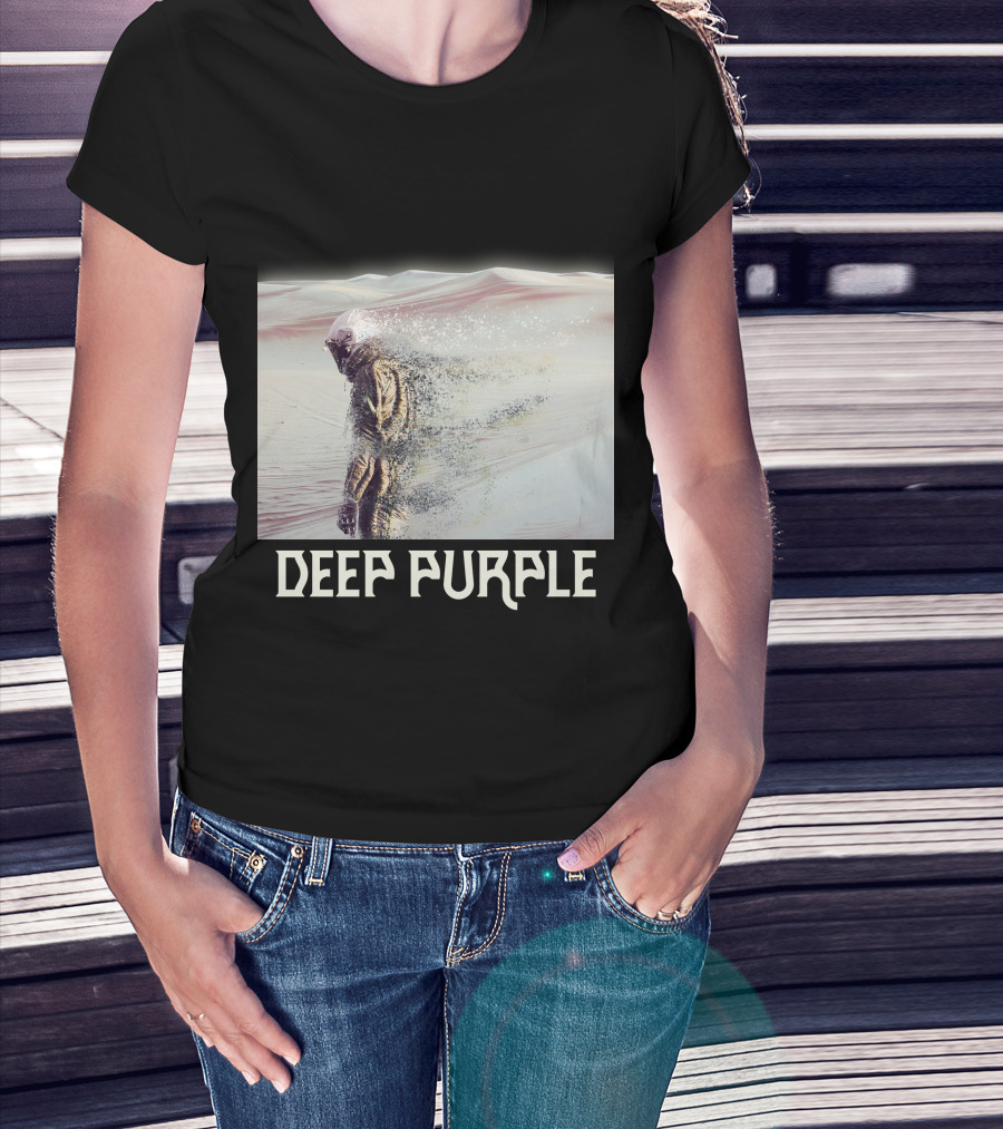 Deep Purple Sandstorm Soldier In Desert Scene T-Shirt