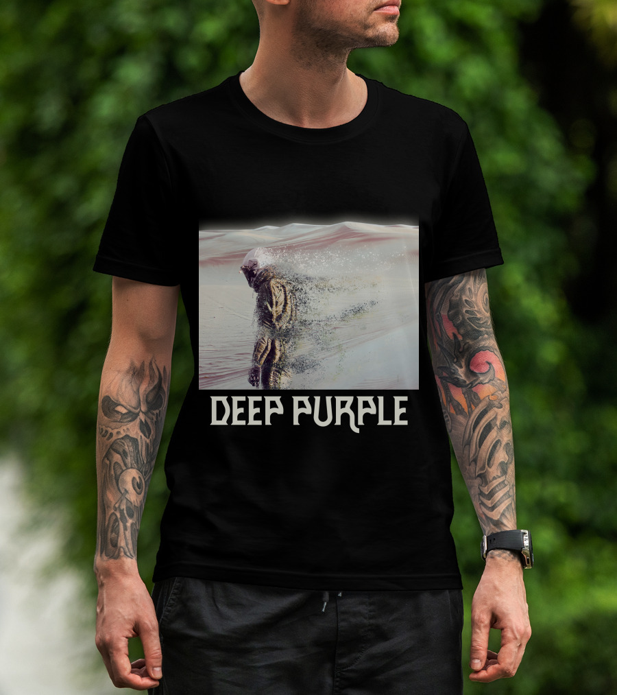 Deep Purple Sandstorm Soldier In Desert Scene T-Shirt