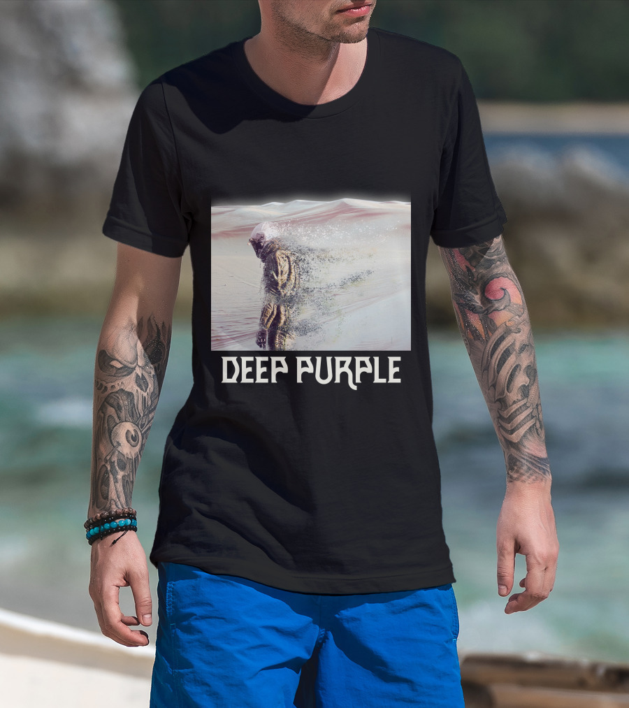 Deep Purple Sandstorm Soldier In Desert Scene T-Shirt