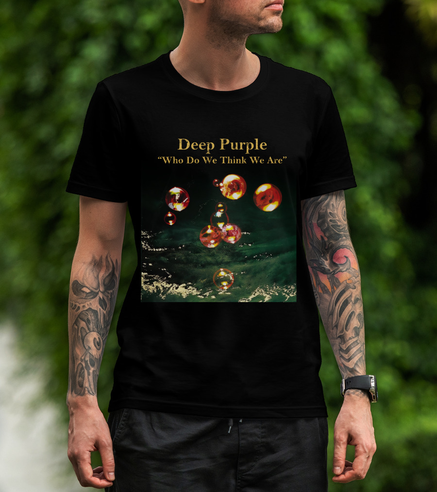 Deep Purple Who Do We Think We Are Album Cover Bubbles T-Shirt