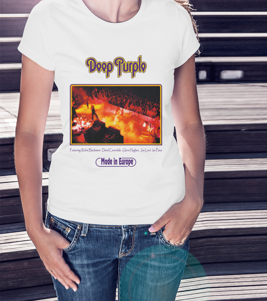 Deep Purple Made In Europe Featuring Richie Blackmore David Coverdale Glenn Hughes Jon Lord Ian Paice T-Shirt