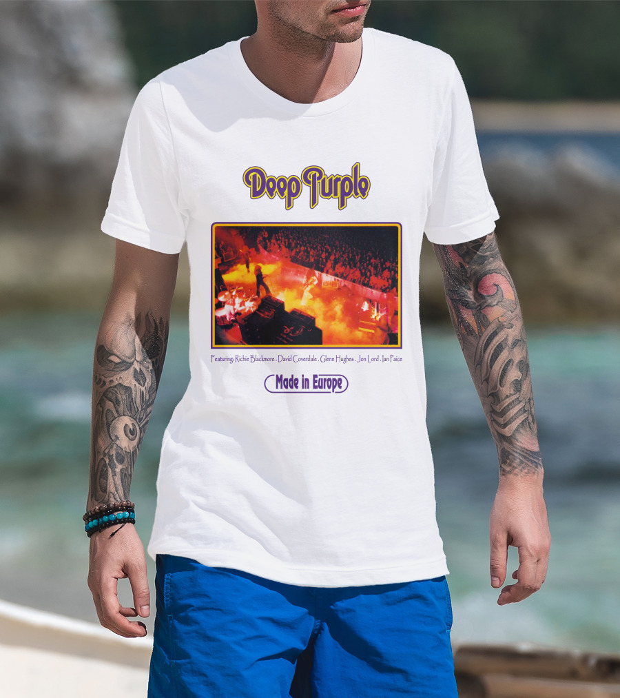 Deep Purple Made In Europe Featuring Richie Blackmore David Coverdale Glenn Hughes Jon Lord Ian Paice T-Shirt