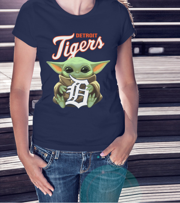 Detroit Tigers Baby Yoda T-Shirt