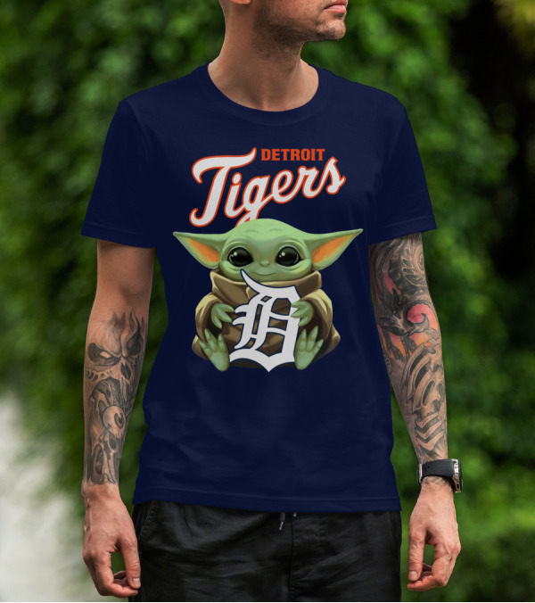 Detroit Tigers Baby Yoda T-Shirt
