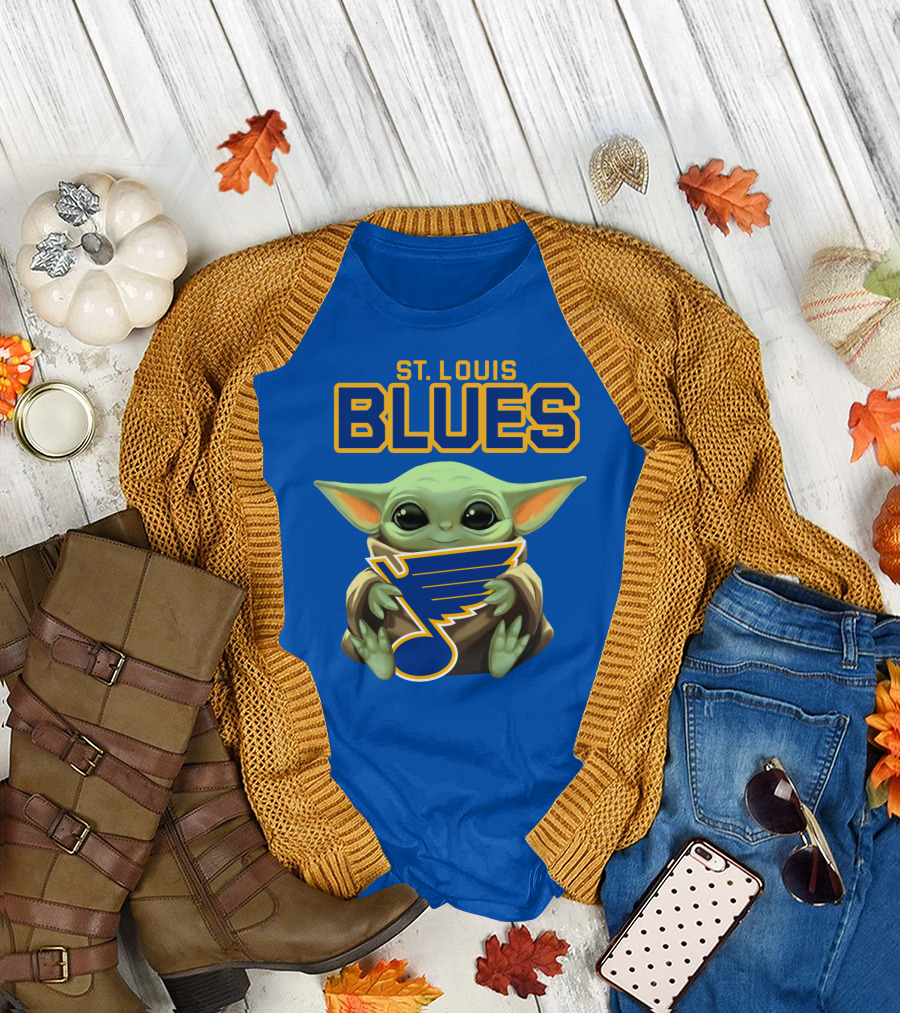 St. Louis Blues Baby Yoda T-Shirt