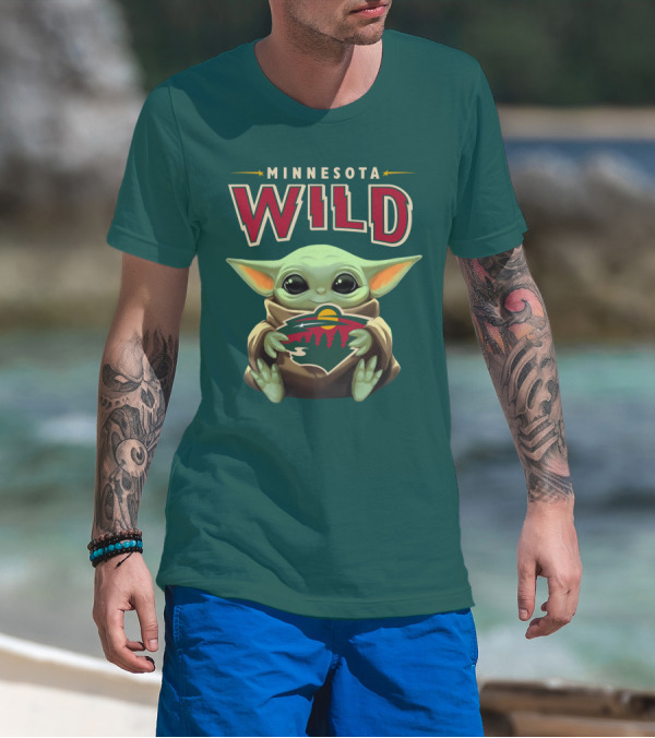 Minnesota Wild Baby Yoda T-Shirt