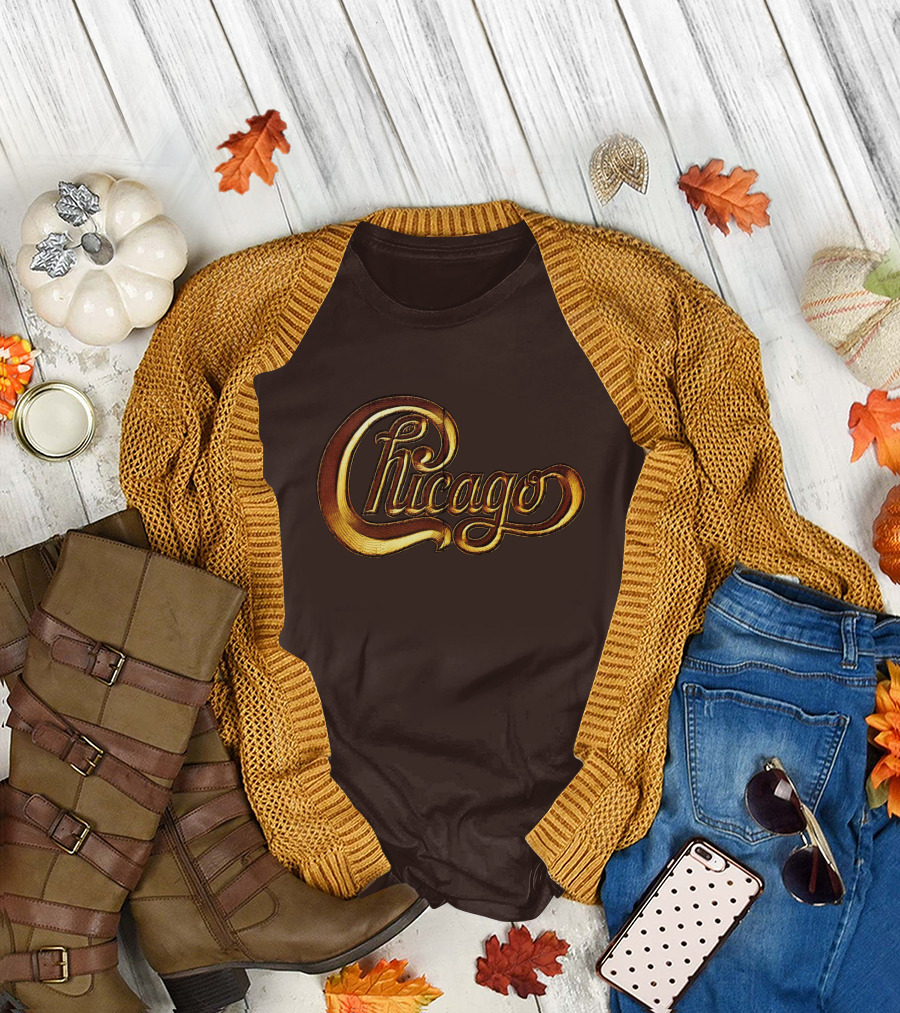 Chicago Band Script Gold T-Shirt