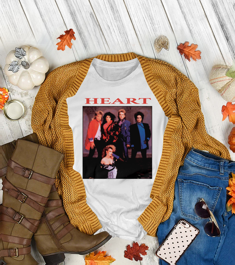 Heart Band Group Members Photograph T-Shirt