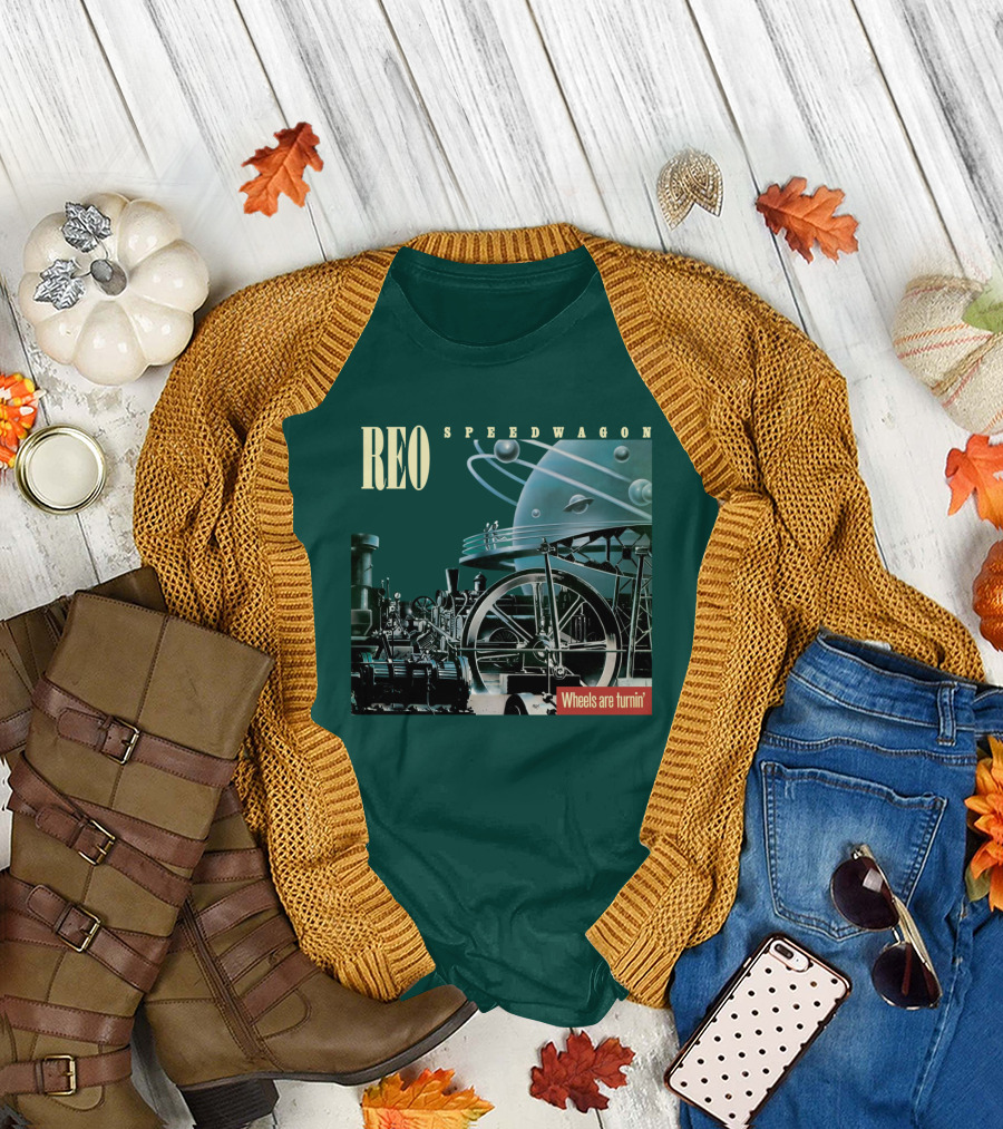 REO Speedwagon Wheels Are Turnin' Album Cover T-Shirt
