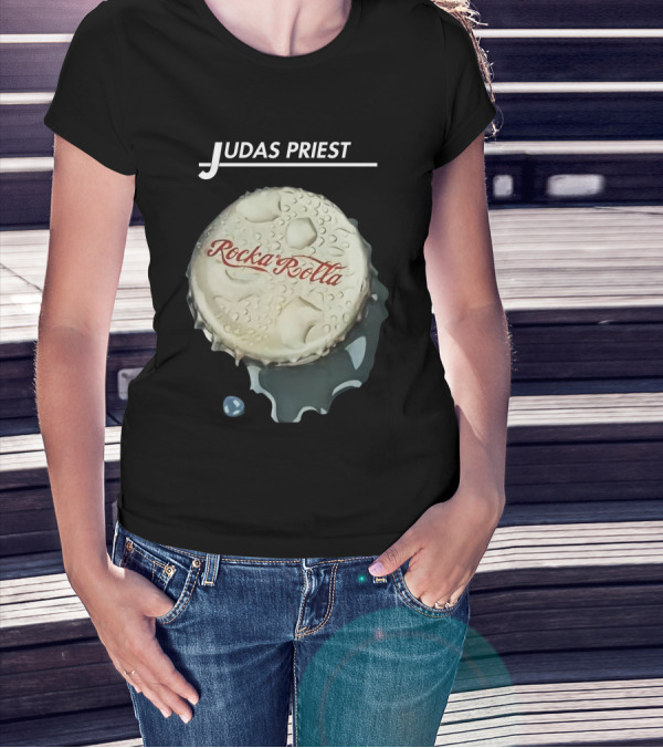 Judas Priest Rocka Rolla Album Bottle Cap T-Shirt