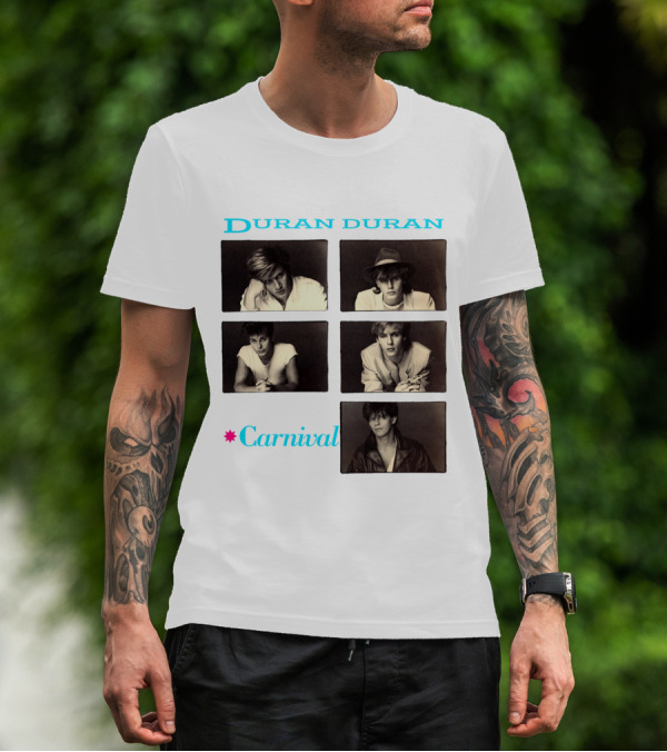 Duran Duran Carnival Album Cover Vintage Black And White Photos T-Shirt