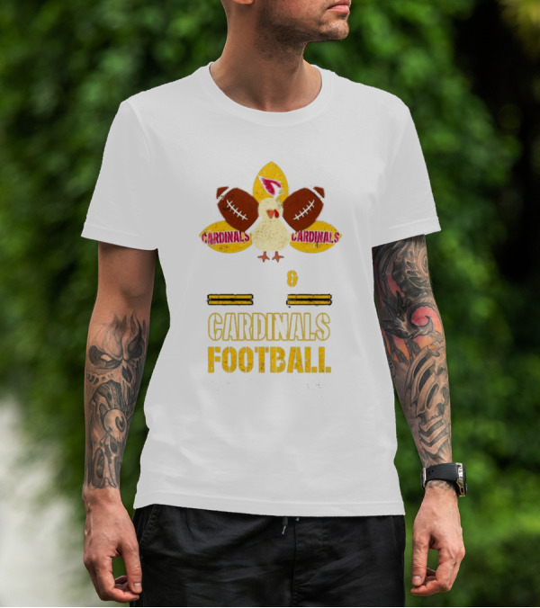 Arizona Cardinals Turkey Pie Football Thanksgiving T-Shirt