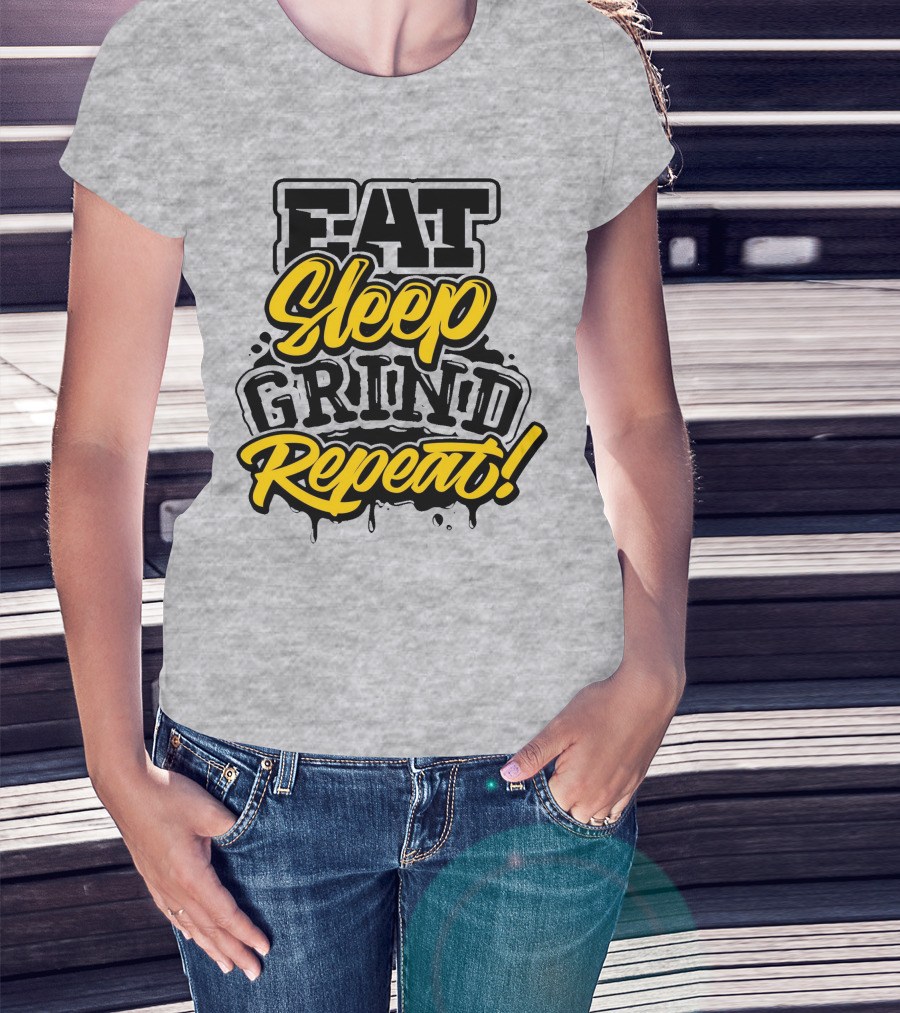 Jordan 11 Gamma Blue Eat Sleep Grind Repeat Routine T-Shirt