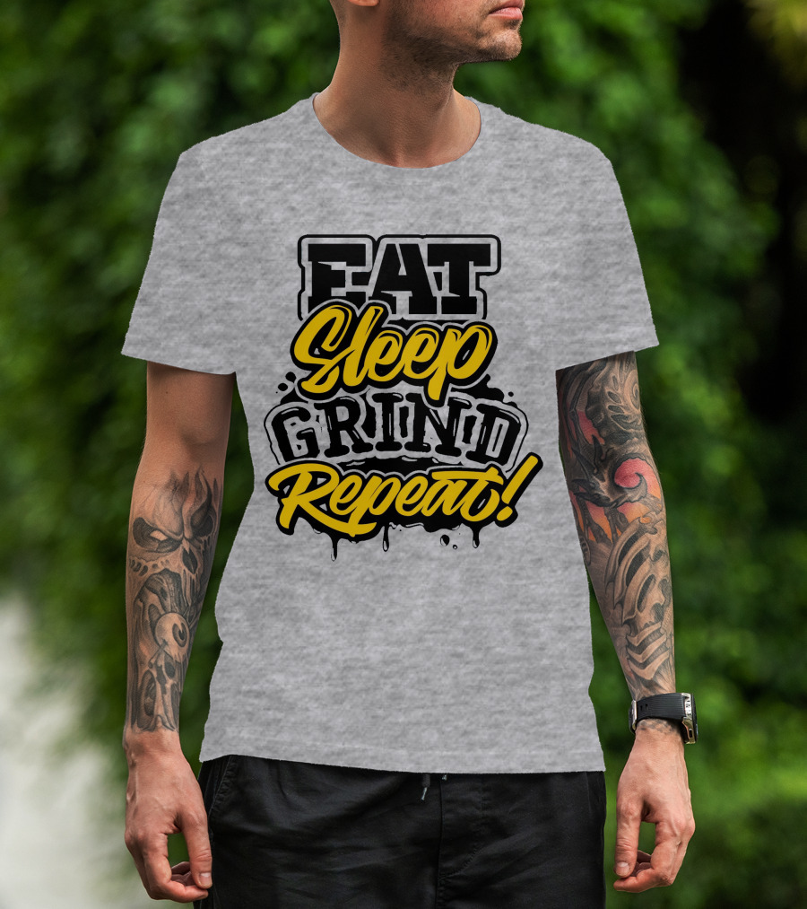 Jordan 11 Gamma Blue Eat Sleep Grind Repeat Routine T-Shirt