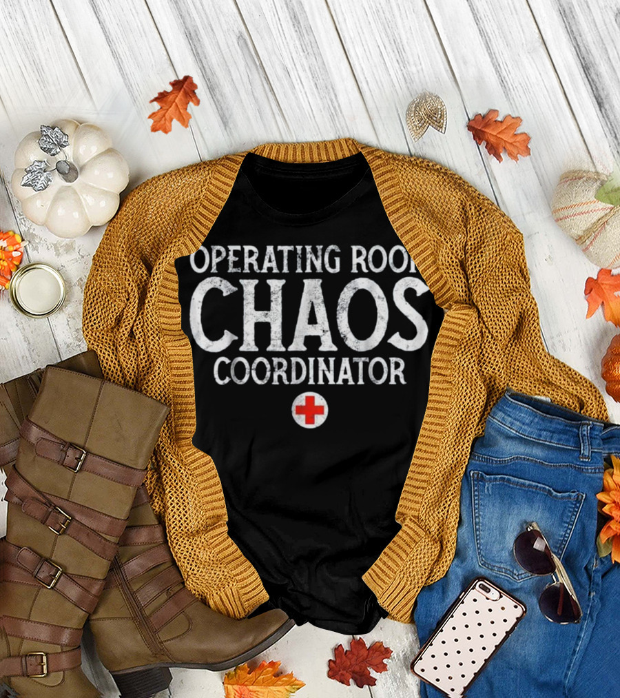 Operating Room Chaos Coordinator with Red Cross T-Shirt