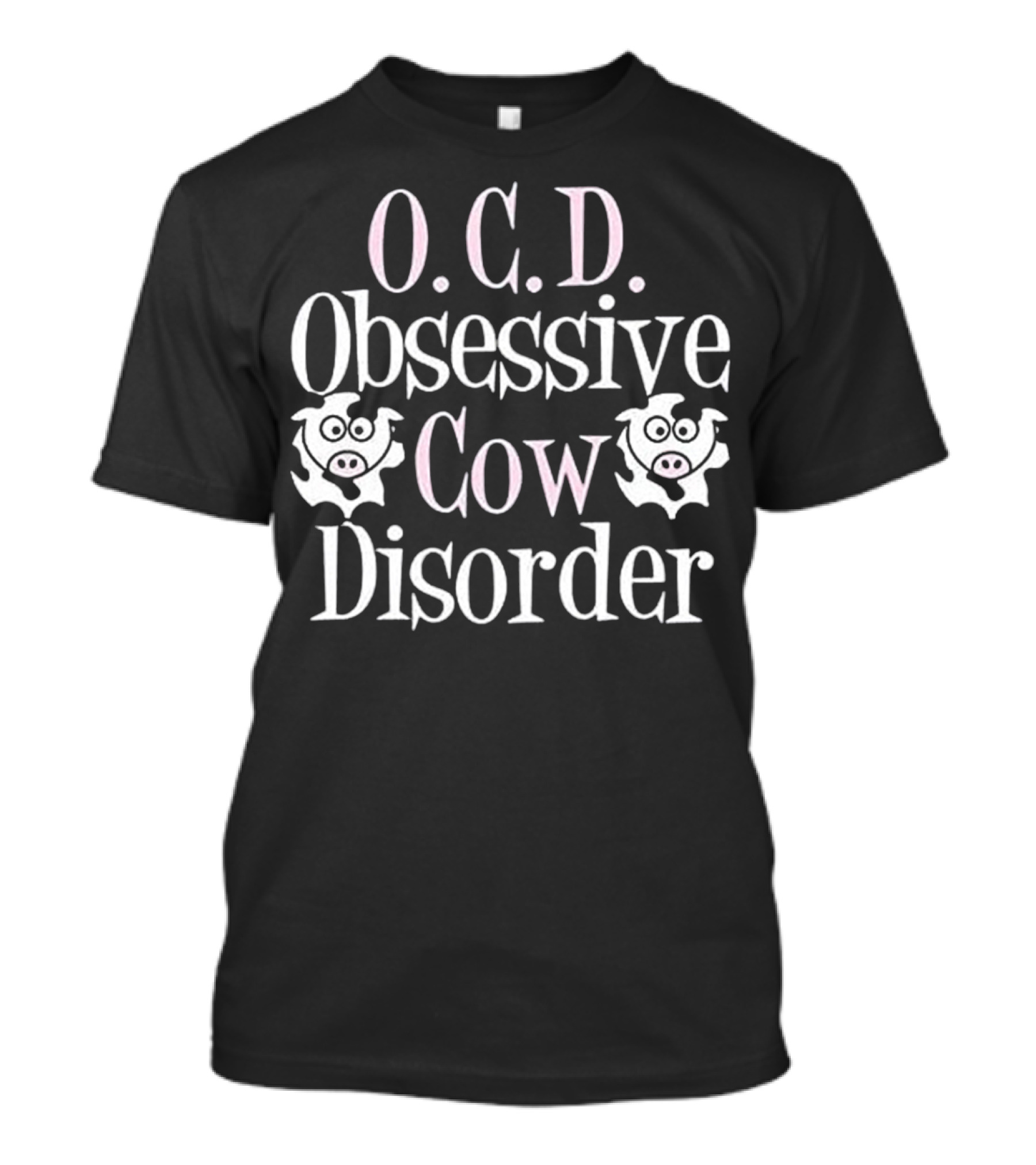 O.C.D. Obsessive Cow Disorder Funny Cow T-Shirt