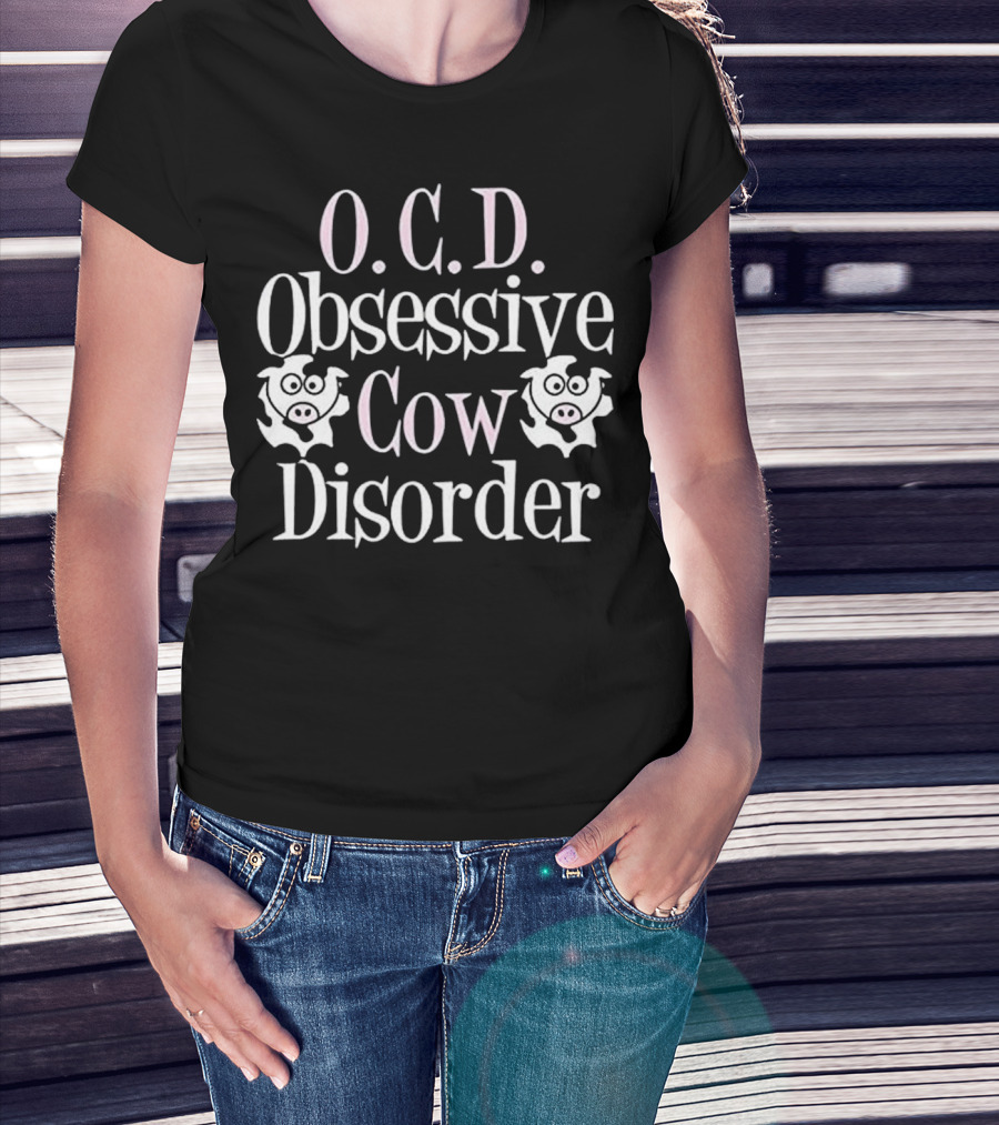 O.C.D. Obsessive Cow Disorder Funny Cow T-Shirt