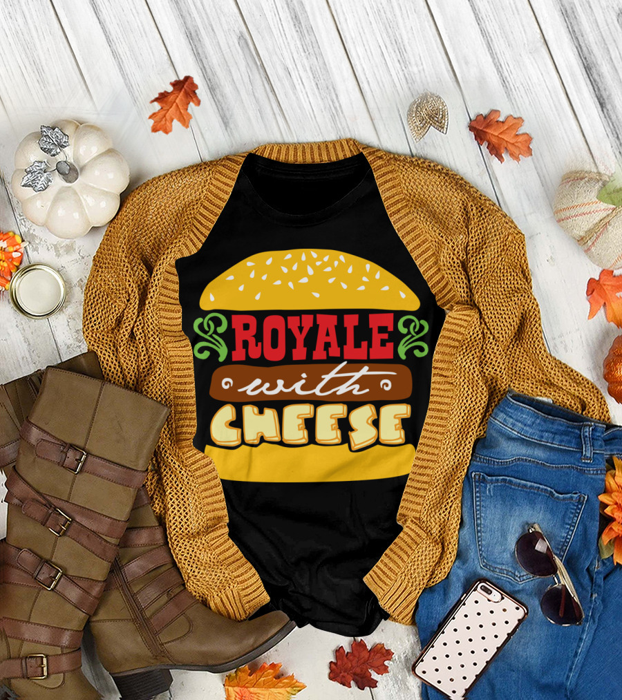 Royale With Cheese Burger Text T-Shirt