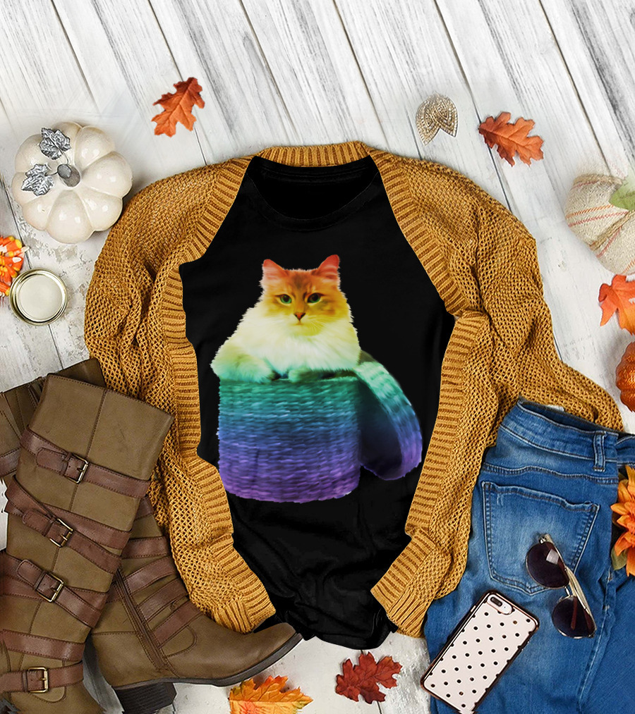I Love It T S Rainbow Cat Basket T-Shirt