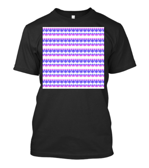 Floral Stripes Purple Pink T-Shirt
