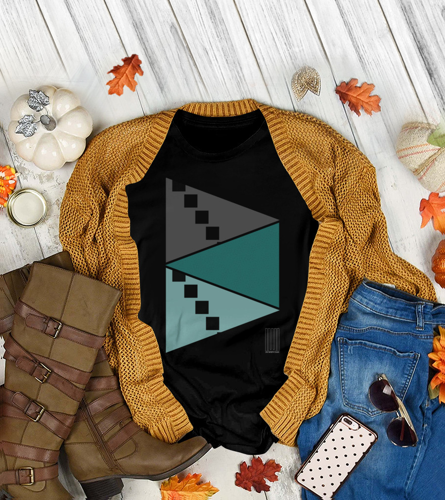 Geometric Triangles and Squares Minimalist T-Shirt