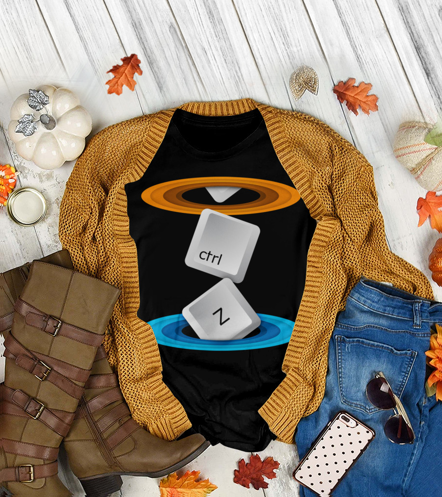 CTRL Z Time Travel Through Portal Keyboard Undo T-Shirt