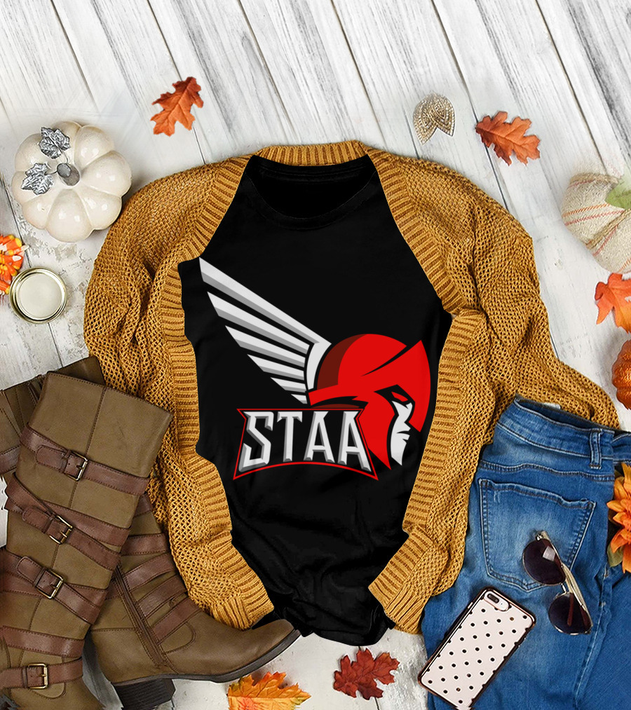 STAA Saints And Angels Winged Helmet T-Shirt