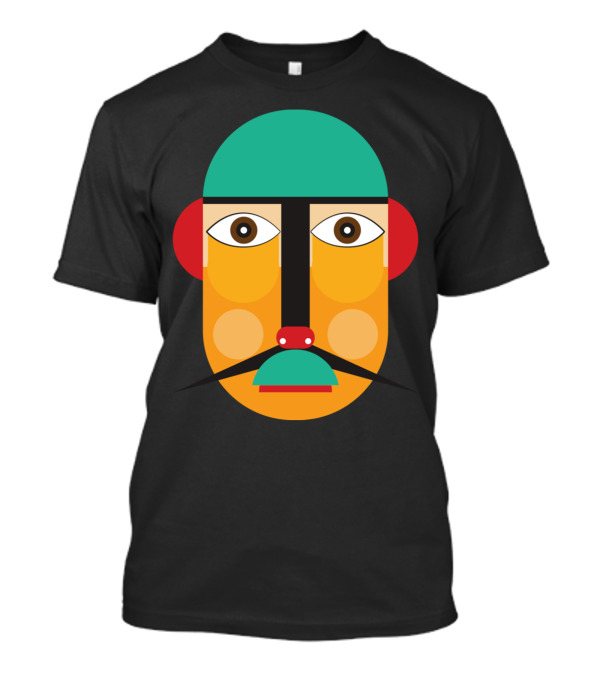 Geometric Human Head Abstract Face T-Shirt