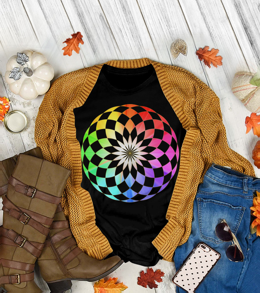 Rainbow Flower Mandala T-Shirt
