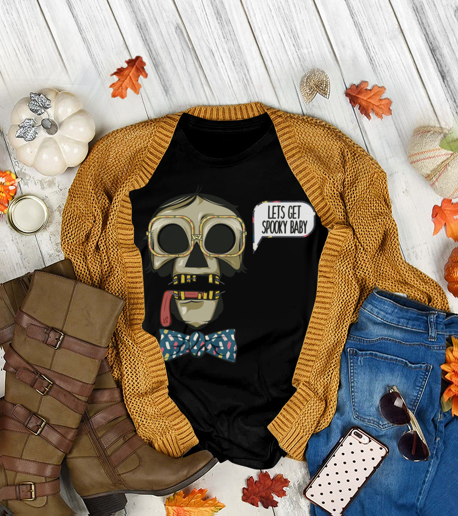 Nerdy Skull Let's Get Spooky Baby T-Shirt