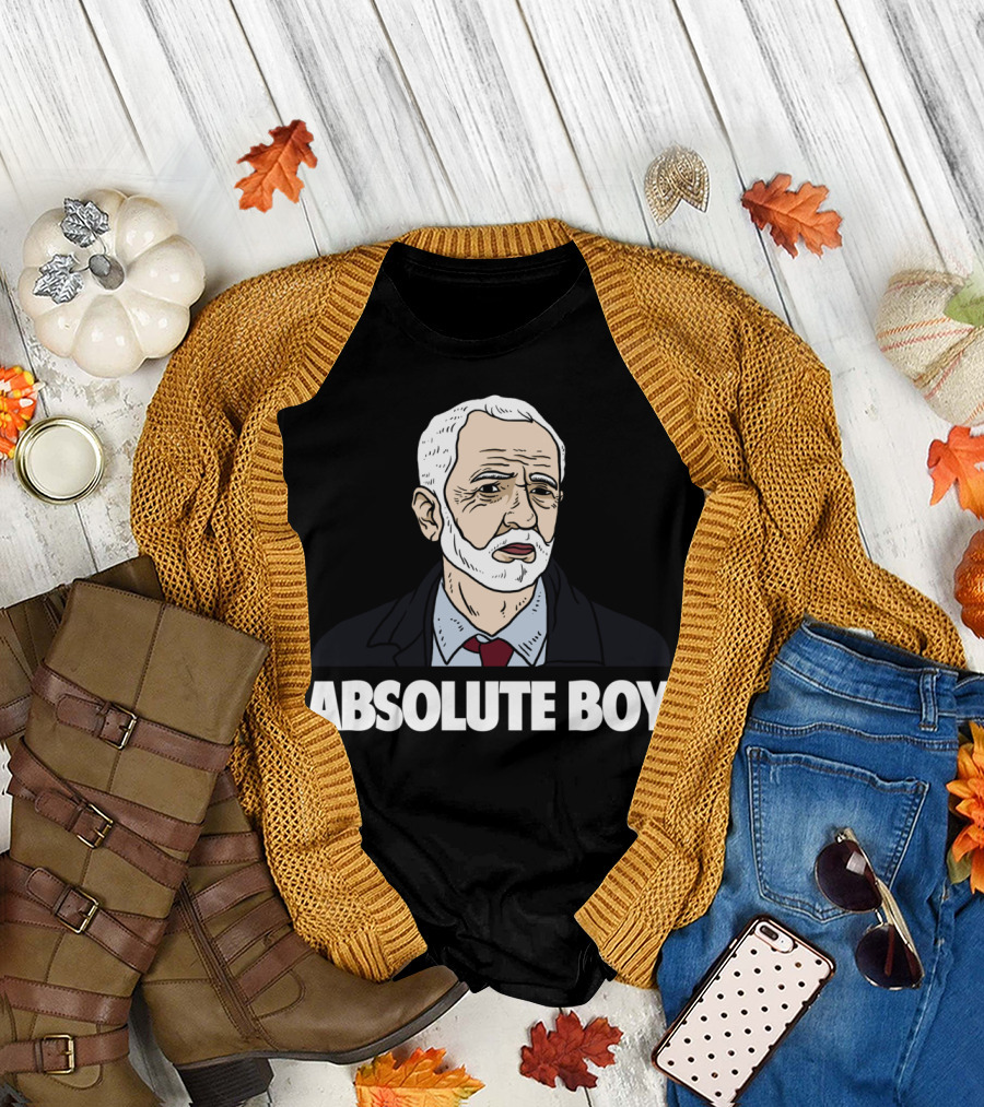 Jeremy Corbyn Absolute Boy Drawing with Suit and Red Tie T-Shirt