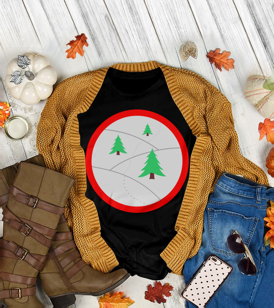 Christmas Trees in Snowy Mountain Landscape T S T-Shirt
