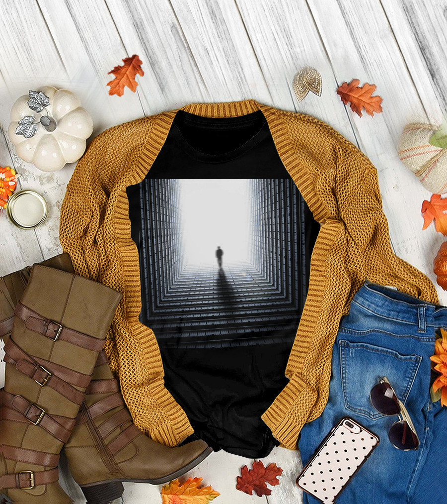 Tunnel Perspective Silhouette Light Escape T-Shirt