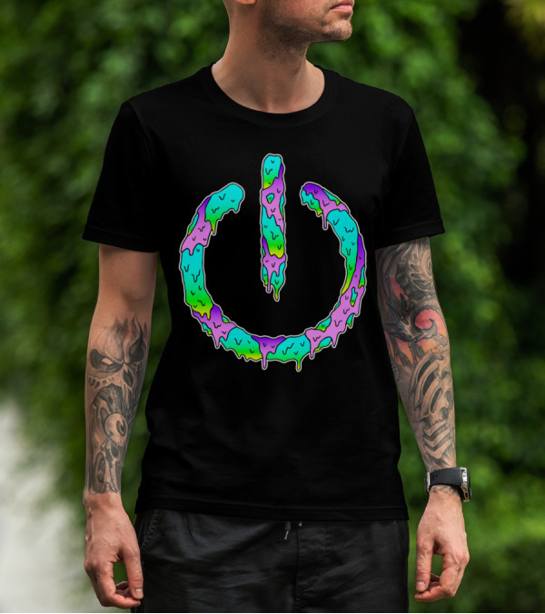 Turn Me On ChrisG Dripping Power Button T-Shirt