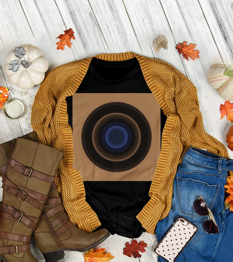 Circle Art Night Beach Rings T-Shirt