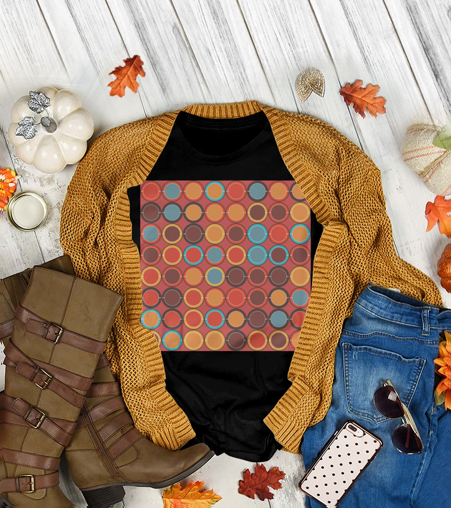 Circles Art P Colorful Geometric T-Shirt