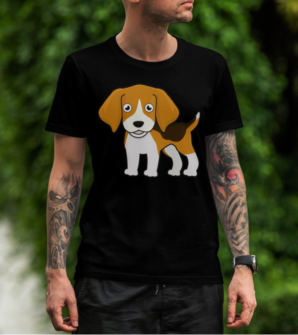 Cute Beagle T Cartoon Dog Image T-Shirt